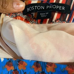 Boston proper asymmetrical patterned skirt sz 12